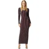 Missoni Long Sleeve Dress In Black & Light Blue