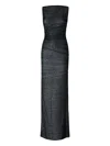 Missoni Strapless Maxi Sequin Dress Striped In Black