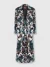 Missoni Long Single-breasted Coat With Animalier Pattern In Multi
