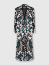 Missoni Long Single-breasted Coat With Animalier Pattern In Multi