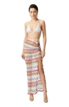 Missoni Long Skirt In Lamé Viscose Lace With Gathers In Multicoloured 1