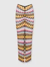 Missoni Long Skirt In Lamé Viscose Lace With Gathers In Multicoloured