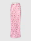 Missoni Zigzag-pattern Skirt In White,pink