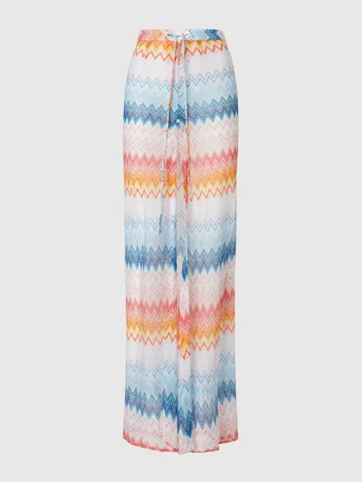 MISSONI LANGER ROCK AUS ZICK-ZACK-LAMÉ-VISKOSEMISCHUNG MIT KORDELZUG
