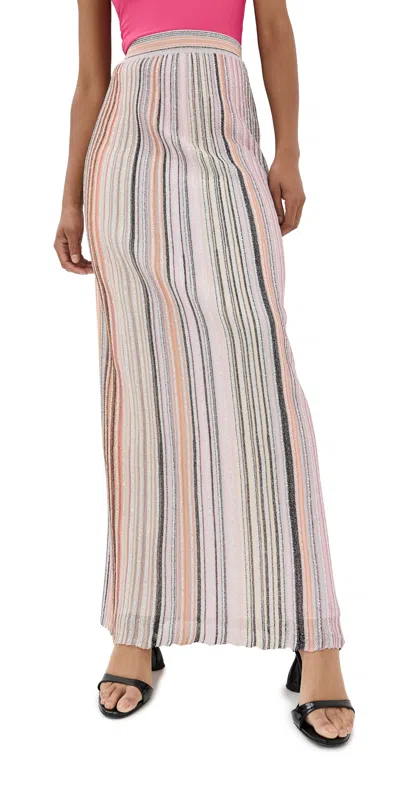 Missoni Long Skirt Light Tones Multicolor In Multicoloured
