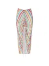 Missoni Gathered Striped Metallic Crochet-knit Midi Skirt In Multi