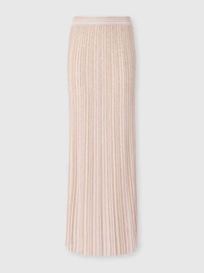 MISSONI MISSONI LONG SKIRT WITH LAMÉ STRIPES