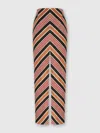 Missoni Chevron Slits Maxi Skirt In Multicoloured