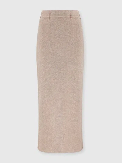 Missoni Long Skirt With Slit In Neutral