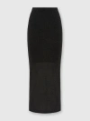 Missoni Metallic-detail Slit Skirt In Black