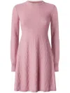 Missoni Long-sleeve A-line Mini Dress In Pink