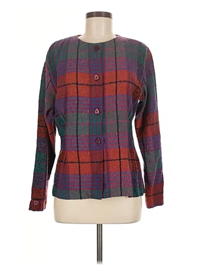 Pre-owned Missoni Long Sleeve Blouse In Burgundy