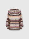 Missoni Long Sleeve Blouse In Lace In Multi