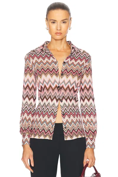 MISSONI LONG SLEEVE BUTTON DOWN TOP