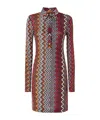 Missoni Polo Cut Dress In Viscose And Zigzag Wool In Multicolor