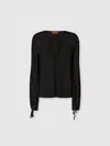 Missoni Long Sleeve Lace Blouse With V-neck In Black