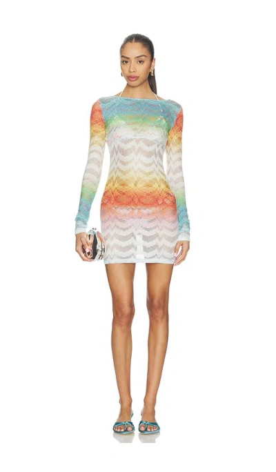 Missoni Womens Multicolor Gradient Raschel-knit Mini Dress