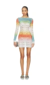 Missoni Shaded Viscose Lame Mini Dress Multicolor In Multi