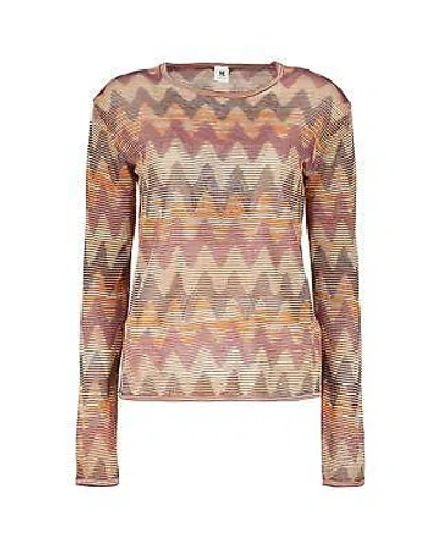 Pre-owned Missoni Long Sleeve Mixed Fibre Jumper In Orange