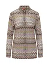 Missoni Chevron Pattern Blouse In Cotton And Viscose Blend In Multicolor