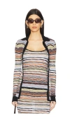 Missoni Long Sleeve Shirt In Rust,baby Blue