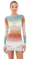 Missoni Shaded Viscose Lame Mini Dress Multicolor In Multi