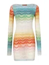 Missoni Shaded Viscose Lame Mini Dress Multicolor In Multi