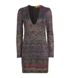 Missoni Sequin-embellishment Zigzag-pattern Mini Dress In Multi