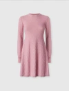 Missoni Long-sleeve A-line Mini Dress In Pink