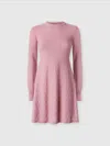Missoni Long-sleeve A-line Mini Dress In Pink