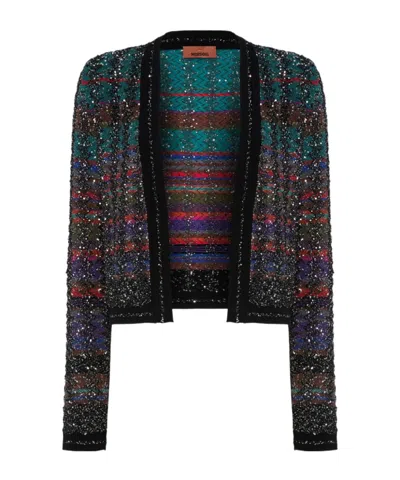 Missoni Long-sleeved Cardigan In Black