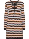 Missoni Striped Wool Knit Long Sleeve Mini Dress