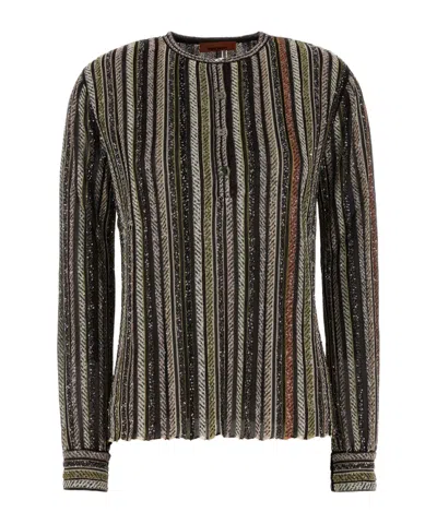 Missoni Long-sleeved Knitted Cardigan In Multi