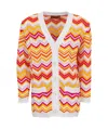 Missoni Long-sleeved Knitted Cardigan In Multicolor