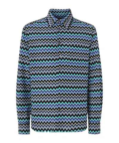 MISSONI MISSONI ZIG ZAG PRINTED LONG-SLEEVED SHIRT