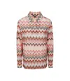 Missoni Zig Zag Cotton-blend Shirt In Pink