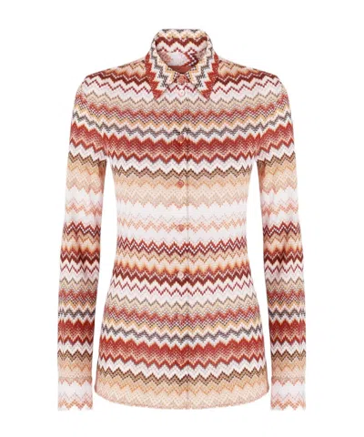 MISSONI ZIGZAG-PATTERN LAMÉ SHIRT