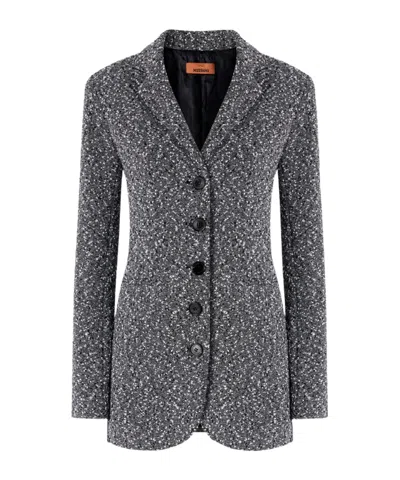 Missoni Long-sleeved Suit Jacket In Black