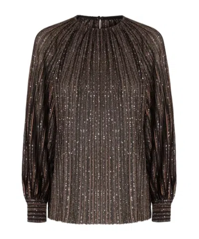 MISSONI SEQUIN-STRIPED TOP