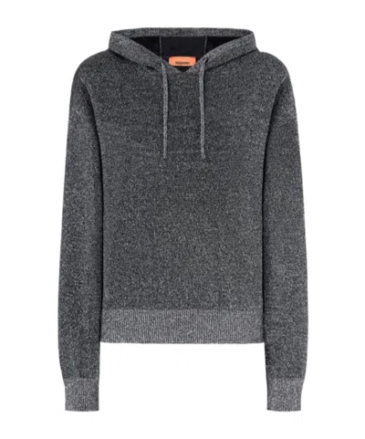 Missoni Long-sleeved Sweater In Black/silver