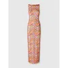 Missoni Long Sleeveless Dress In Printed Tulle In Multicoloured
