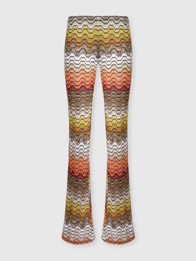 Missoni Long Trousers With Greek Motif In Multi