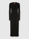 Missoni Metallic-threading Long-line Cardigan In Black