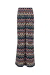 Missoni Long Zigzag Pattern Trousers With Elastic Waistband In Black