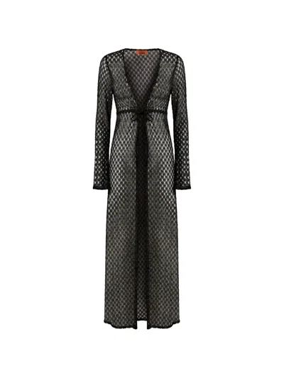 Missoni Long-sleeve Cover-up In Black