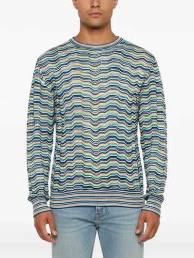 Pre-owned Missoni Long-sleeve Sweater In Blue