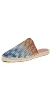 Missoni Luca Slip On Espadrilles Blue Orange In Multi