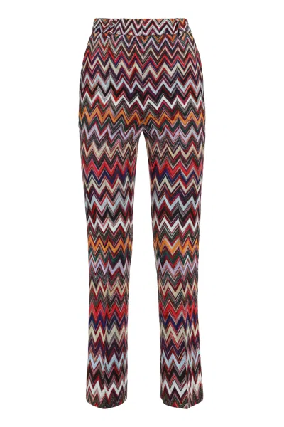 Missoni Lurex Details Knit Trousers In Multicoloured