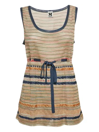 Pre-owned Missoni Lurex Drawstring Top In Gold