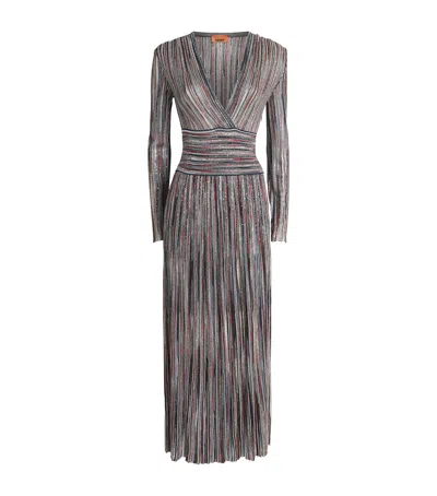 Missoni Lurex Embellished Stripe Maxi Dress In Multi